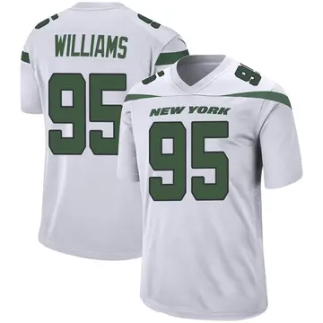Nike Quinnen Williams Men's Game New York Jets White Spotlight Jersey