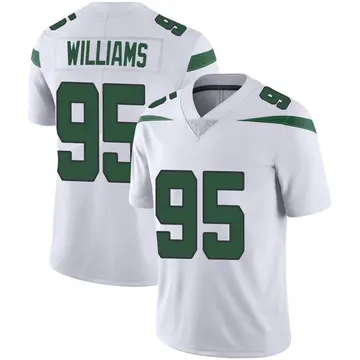 Nike Quinnen Williams Men's Limited New York Jets White Spotlight Vapor Jersey
