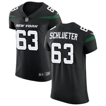 Nike Sam Schlueter Men's Elite New York Jets Black Stealth Vapor Untouchable Jersey