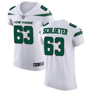 Nike Sam Schlueter Men's Elite New York Jets White Spotlight Vapor Untouchable Jersey
