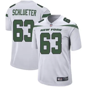 Nike Sam Schlueter Men's Game New York Jets White Spotlight Jersey