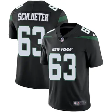 Nike Sam Schlueter Men's Limited New York Jets Black Stealth Vapor Jersey