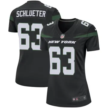 Nike Sam Schlueter Women's Game New York Jets Black Stealth Jersey