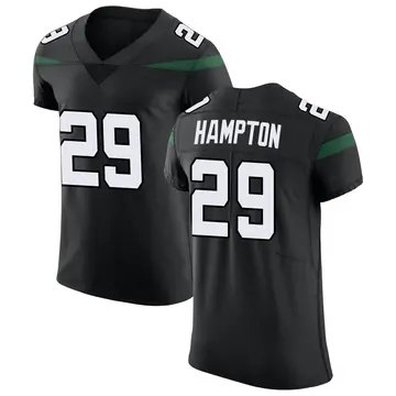 Nike Saquan Hampton Men's Elite New York Jets Black Stealth Vapor Untouchable Jersey