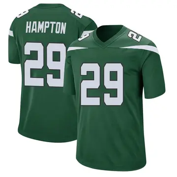 Nike Saquan Hampton Men's Game New York Jets Green Gotham Jersey