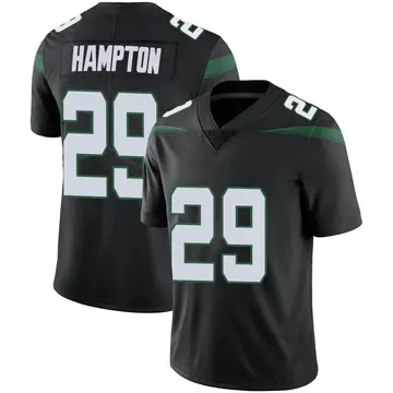 Nike Saquan Hampton Men's Limited New York Jets Black Stealth Vapor Jersey