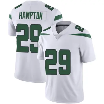Nike Saquan Hampton Men's Limited New York Jets White Spotlight Vapor Jersey