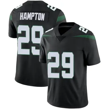 Nike Saquan Hampton Youth Limited New York Jets Black Stealth Vapor Jersey