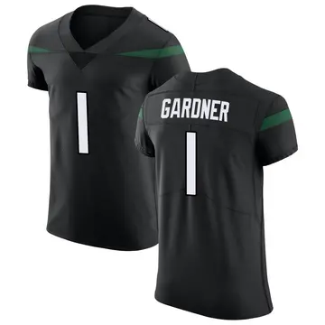Nike Sauce Gardner Men's Elite New York Jets Black Stealth Vapor Untouchable Jersey