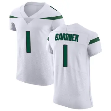 Nike Sauce Gardner Men's Elite New York Jets White Spotlight Vapor Untouchable Jersey