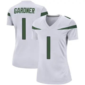 Nike Sauce Gardner Women's Game New York Jets White Spotlight Jersey