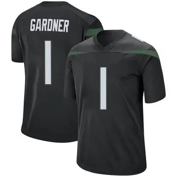 Nike Sauce Gardner Youth Game New York Jets Black Stealth Jersey