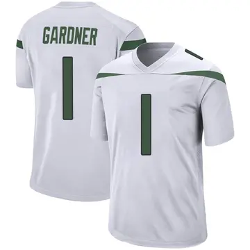 Nike Sauce Gardner Youth Game New York Jets White Spotlight Jersey