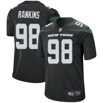 Nike Sheldon Rankins Men's Game New York Jets Black Stealth Jersey