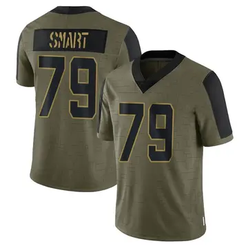 Nike Tanzel Smart Youth Limited New York Jets Olive 2021 Salute To Service Jersey