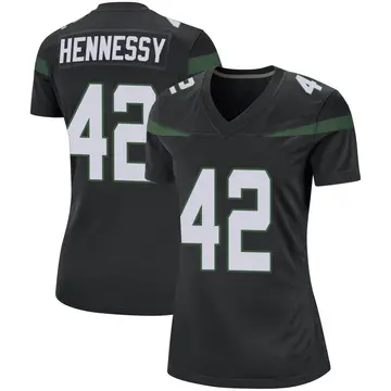 Nike Thomas Hennessy Women's Game New York Jets Black Stealth Jersey