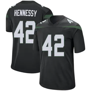 Nike Thomas Hennessy Youth Game New York Jets Black Stealth Jersey