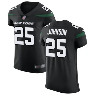Nike Ty Johnson Men's Elite New York Jets Black Stealth Vapor Untouchable Jersey