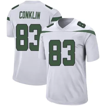 Nike Tyler Conklin Youth Game New York Jets White Spotlight Jersey