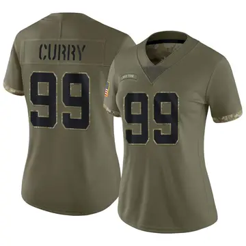 Nike Vinny Curry Women's Limited New York Jets Olive 2022 Salute To Service Jersey