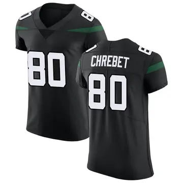 Nike Wayne Chrebet Men's Elite New York Jets Black Stealth Vapor Untouchable Jersey