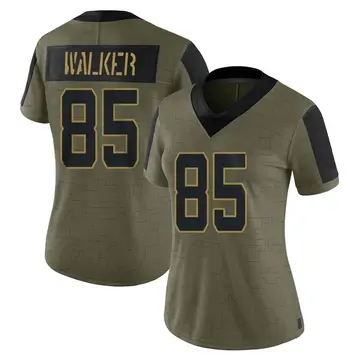 Nike Wesley Walker Women's Limited New York Jets Olive 2021 Salute To Service Jersey