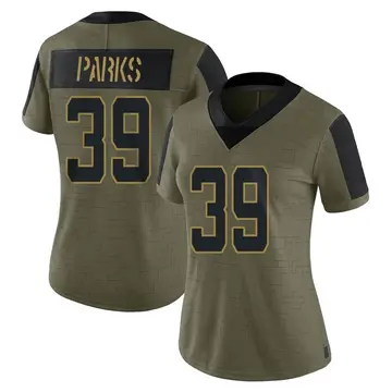 Nike Will Parks Women's Limited New York Jets Olive 2021 Salute To Service Jersey