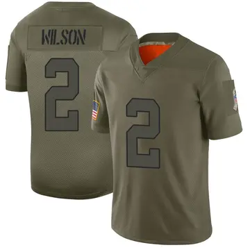 Nike Zach Wilson Men's Limited New York Jets Camo 2019 Salute to Service Jersey
