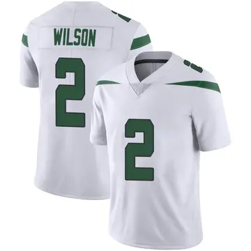 Nike Zach Wilson Men's Limited New York Jets White Spotlight Vapor Jersey