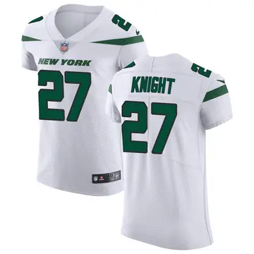 Nike Zonovan Knight Men's Elite New York Jets White Spotlight Vapor Untouchable Jersey