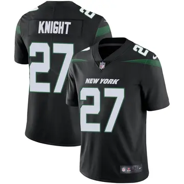 Nike Zonovan Knight Men's Limited New York Jets Black Stealth Vapor Jersey