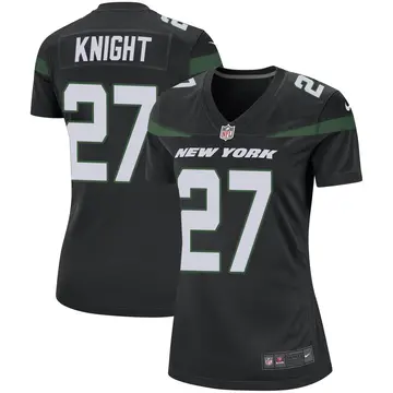 Nike Zonovan Knight Women's Game New York Jets Black Stealth Jersey
